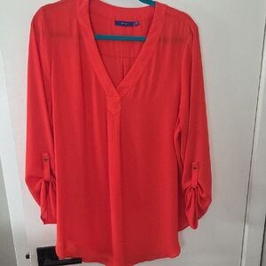 Apt. 9 Vibrant Red/Orange Blouse